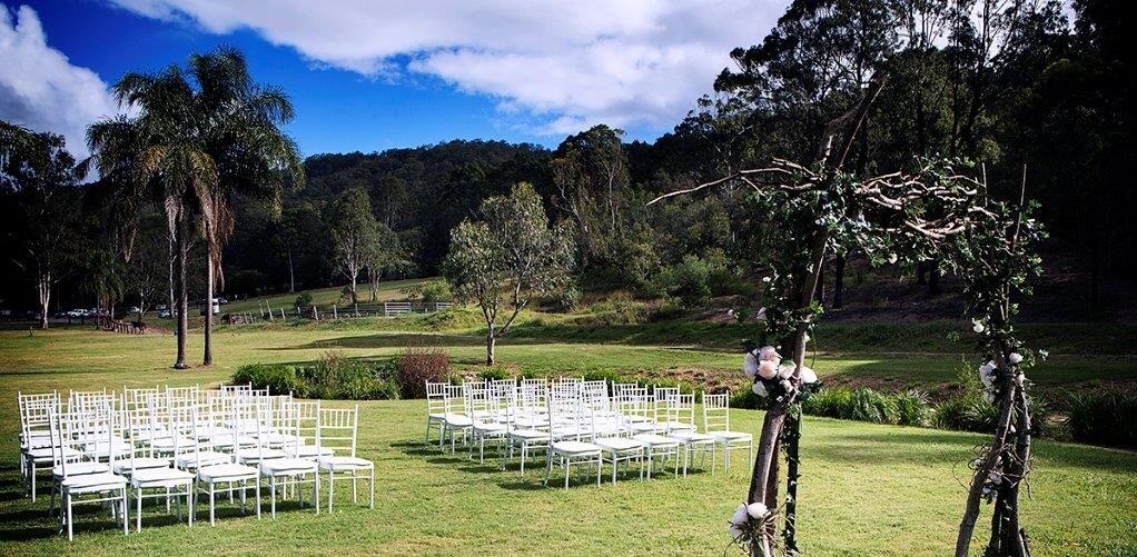 A lakeside, garden style hinterland wedding ceremony venue called Lake Water Lily.